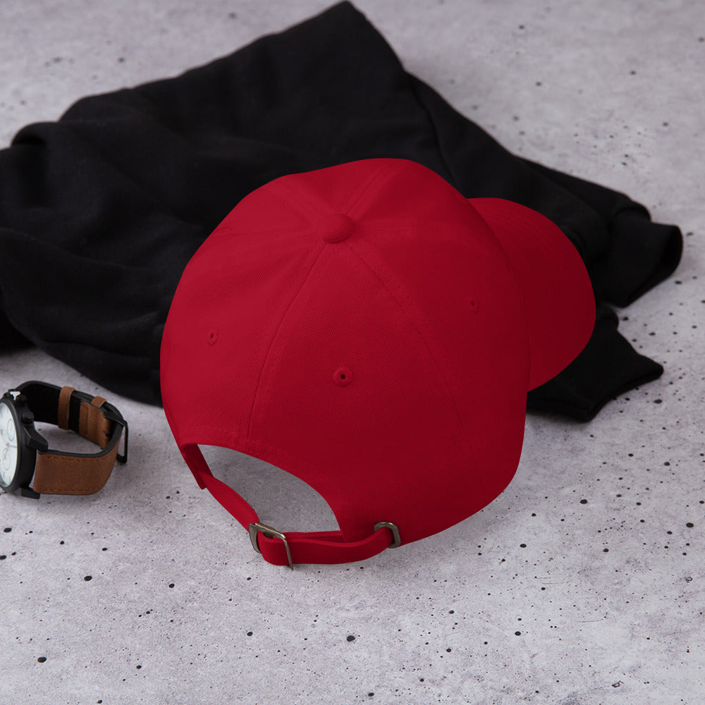Adjustable Low-Profile Cap with Flame-Inspired Design
