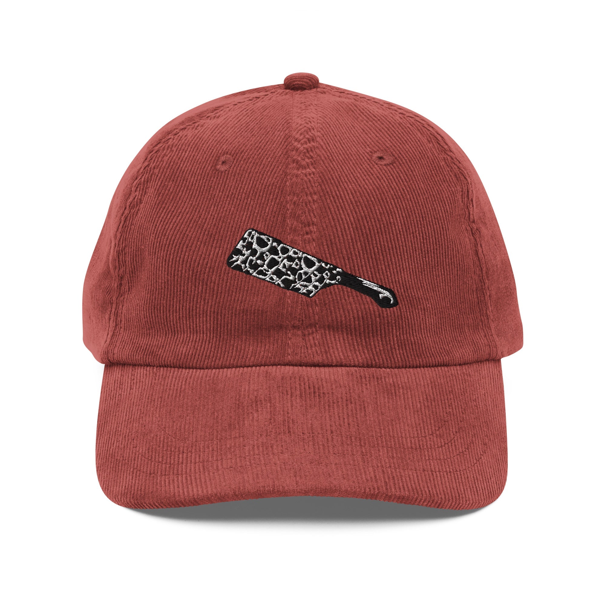 Embroidered Cotton Corduroy Cap