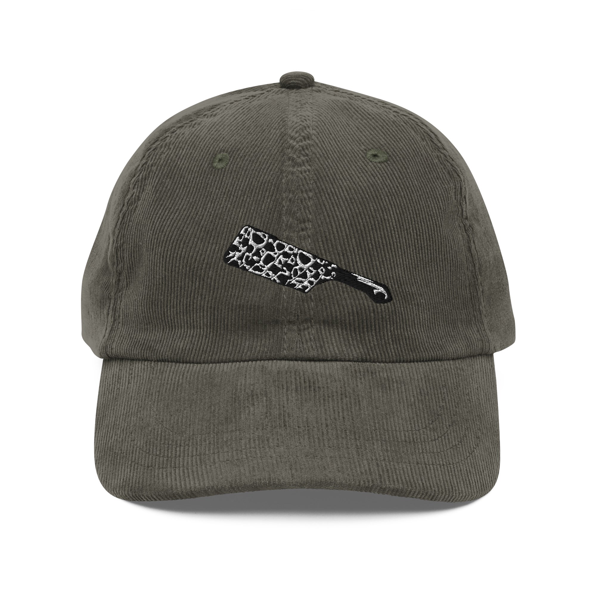 Embroidered Cotton Corduroy Cap